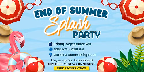End Of Summer Splash Party!