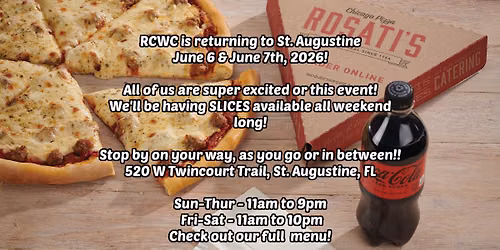 RCWC is in town!  Rosati's celebrates with slices all day long! 