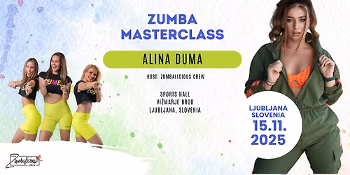 ZUMBA\u00ae MASTERCLASS with ALINA DUMA | Saturday 15.11.2025