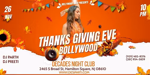 Bollywood Night Party@ Decades, Hamilton, NJ