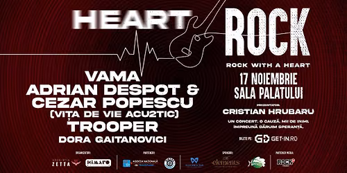 Concert caritabil HEART ROCK: Vama, Vi\u021ba de Vie #Acou2tic, Trooper \u0219i Dora Gaitanovici