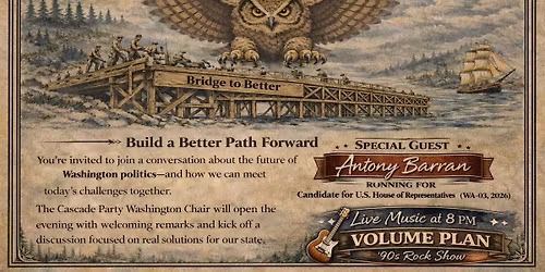 VP Live w\/ Special Guest Speaker Krist Novoselic (Cascade Party WA founder and Nirvana legend)