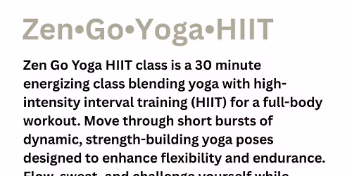 Zen Go Yoga HIIT