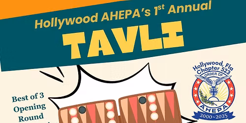 Hollywood AHEPA 1st Annual Tavli Tournament