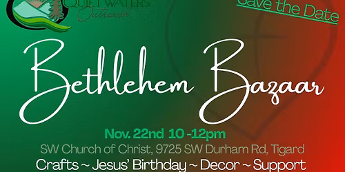 Quiet Water Outreach's Bethlehem Bazaar