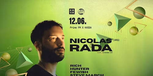 Prime FM pres. NICOL\u00c1S RADA (ARG) - extended set - at KASSA boat