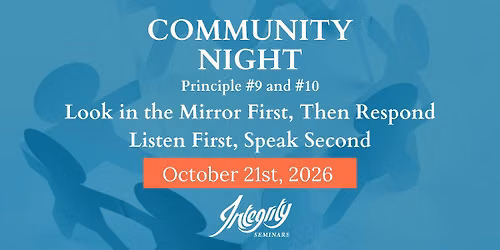 October Community Night - Principle #9 and #10 