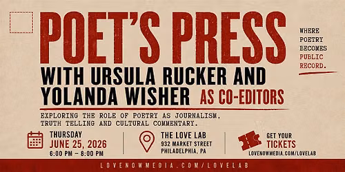 The Poet\u2019s Press: Relaunch with Ursula Rucker and Yolanda Wisher