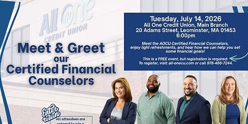 Meet & Greet our Certified Financial Counselors