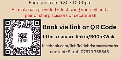 Christmas Wreath Making at Lichfield Sports Club