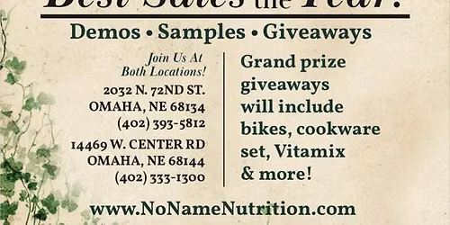 Customer Appreciation Event - Celebrating 50 Years at No Name Nutrition!