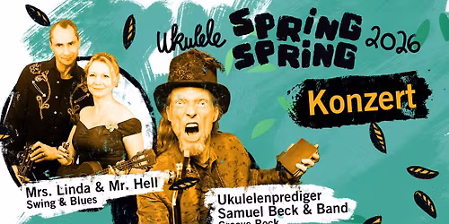 Ukulele SpringSpring 2026: Mrs. Linda & Mr. Hell \u2014 der Ukulelenprediger & Band