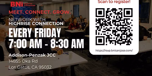 Build Referrals at Weekly Networking Meetup for Professionals