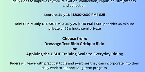 Beyond the test- The USDF Training scale lecture