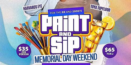 Paint & Sip 99s & 2000s Memorial Day Brunch Edition