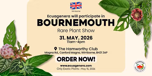 Ecuagenera will participate in Bournemouth Orchid Society Spring Show