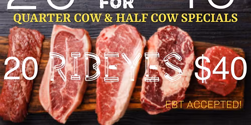  GRAND OPENING: 20 RIBEYES $40 \/ HUGE TRUCKLOAD MEAT SALE IN SPRINGFIELD, IL @ MENARDS NORTH