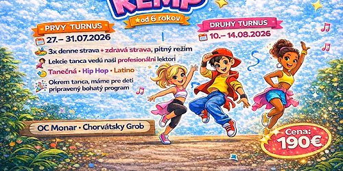 \ud83d\udc83 DENN\u00dd TANE\u010cN\u00dd KEMP 2026 \u2013 leto pln\u00e9 tanca a z\u00e1bavy\ud83d\udd7a
