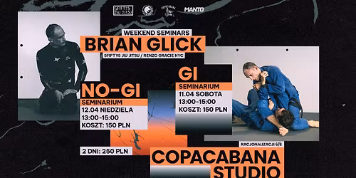 Brian Glick, otwarte seminarium BJJ oraz No-gi