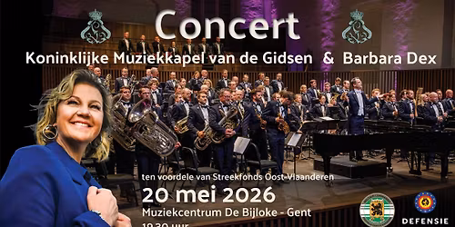Benefietconcert Koninklijke Muziekkapel Gidsen en Barbara Dex