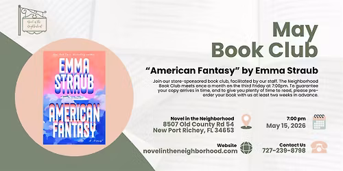 Neighborhood Book Club - American Fantasy by Emma Straub