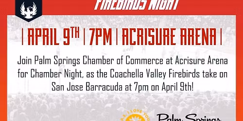 San Jose Barracuda at Coachella Valley Firebirds at Acrisure Arena