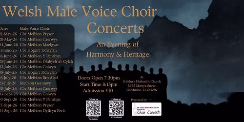 Welsh Male Voice Choir Concert - C\u00f4r Meibion Caerwys