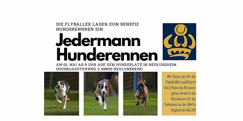 Jedermann Hunderennen Neulussheim 01. Mai 2026 \ud83c\udf3c\ud83d\udc36