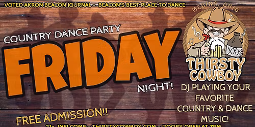 Country Dance Party - Friday Nights! - NO COVER