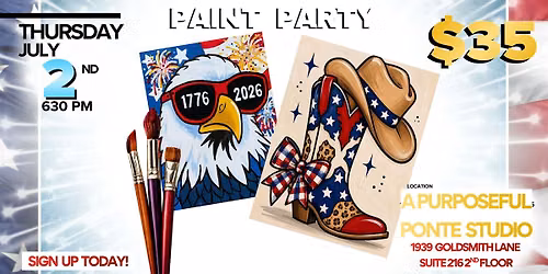 Red, White & Paint Night: Independence Day Paint & Sip