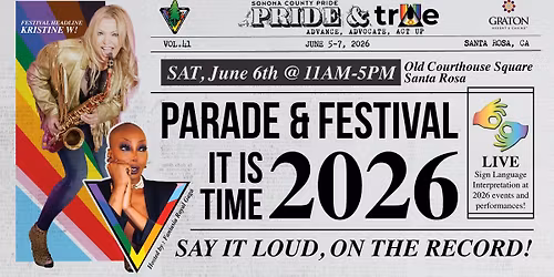Sonoma County Pride 2026 - Parade & Festival