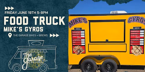 Food Truck Mike's Gyros at The Garage Bikes + Brews