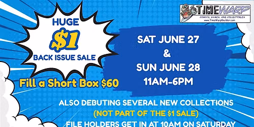 Time Warp $1 Back Issue Sale