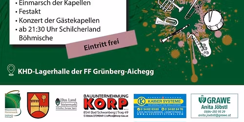 Jubil\u00e4umsd\u00e4mmerschoppen 140 Jahre & Bezirksmusikfest