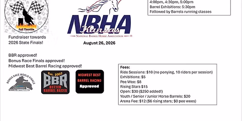Kansas NBHA Summer Night Fundraiser #2 BRWF Approved! BBR Approved! MWB Approved!