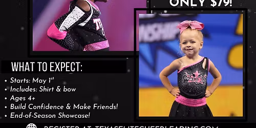 \u2728 4-Week Intro to Cheer Class! \u2728