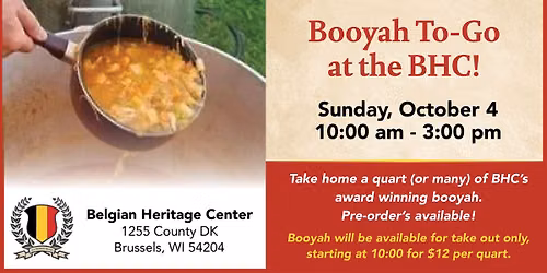 Booyah To-Go at the BHC