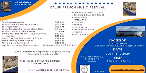 39th annual Cajun Music & Food Festival