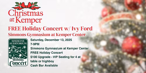 FREE Ivy Ford Concert - Christmas at Kemper!