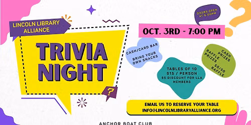 Lincoln Library Alliance Trivia Night