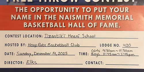 Elks Hoop Shoot Free Throw Contest