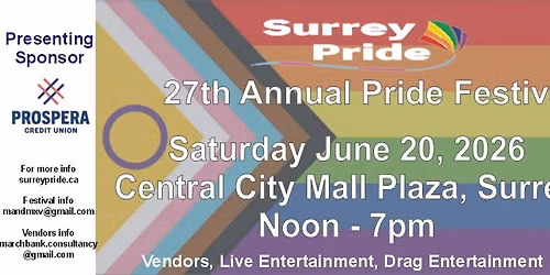 Surrey Pride Festival 2026