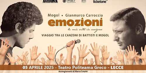 VIAGGIO TRA LE CANZONI DI BATTISTI E MOGOL \ud83d\udccd TEATRO PO