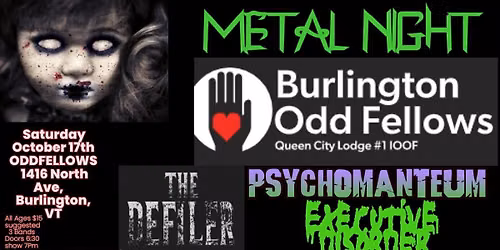 Metal Night Oddfellows All Ages show 