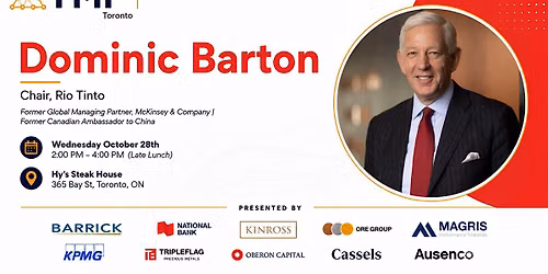 YMP Leaders in Mining Speaker Series - Dominic Barton