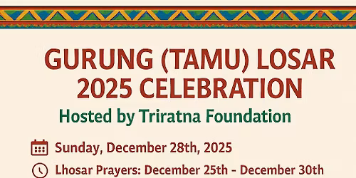 Gurung (Tamu) Losar Sunday, December 28th, 2025 