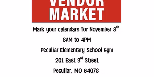 Peculiar PTA Holiday Vendor Market