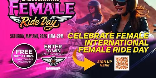 International Female Ride Day Event \u2013 Free Gifts, Lunch & Rider Course Giveaway