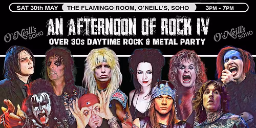 LONDON An Afternoon of Rock IV - Rock\/Metal for the over 30s: 3pm-7pm, 30th May- 20% sold already