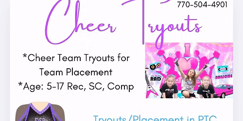 Cheer Tryouts for 2026-27